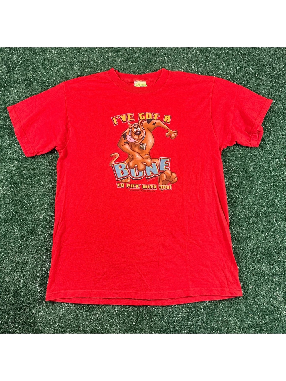 Vintage retro Cartoon Network scooby red short sleeve shirt size large